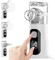 NalCisor Nebulizer, Portable Nebulizer for Adults and Kids,with Intuitive LED Interface and Timing Function,Rechargeable Ultrasonic Nebulizer for Travel Home Use