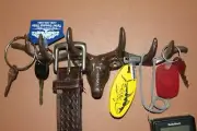 Gift for Dad Antler Design Key Hooks Rack, Cast Iron - 1 of W-73
