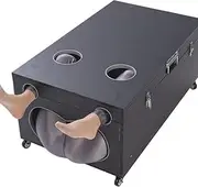 SAHOOSAFETY BDSM Sex Punishment Restraint Box Wooden Box Dog Cage Leg Splitter Bondage Set Handcuffs Shackles SM Lower Body Training Sex Toys for Men and Women