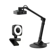 X1 4K Ultra HD Dual-mode Document Camera and Webcam - LED Light, Built-in Mic...