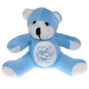 Lucy's Luxuries Dog Squeaky Teddy Bear Blue Pet Toy Small Toy for Petite Pet