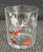 ️RETRO LOONEY TUNES 2001 PENOTTI GLASS BUGS BUNNY SYLVESTER TAZ DEVIL SOCCER