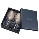 ADERIA Wine Glasses ARABESQUE WINE PAIR SET 540ml Set of 2 Made in ... Brand New
