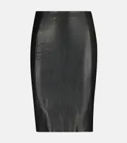 [Wolford] Wolford Jenna faux leather midi skirt AU 14 black