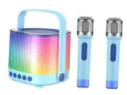 Karaoke Machine for Kids Adults Portable Bluetooth 5.3 Speaker with 2 Wireless