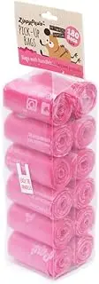 ZippyPaws Pet Waste Bag 12 Rolls (180 Bags), Pink
