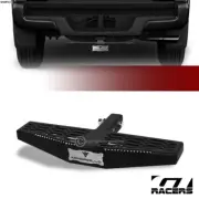 Matte Black Wide Mesh Style Rear Bumper Trailer Hitch Step w/2" Tow Receiver G03
