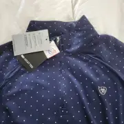 Ariat Tek Sun Stopper 2.0 L/S Base layer Navy Dot Size XL NEW
