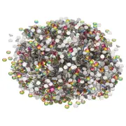 SS10/1440Pcs Glass Diamante Rhinestone, Man Made Gems, Rainbow Color