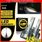 24000LM D2S 6000K HID Xenon Replacement Low/High Beam LED Headlight Lamp Bulbs (for: Renault)