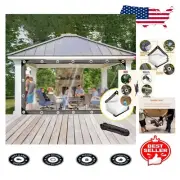 Clear PVC Waterproof Tarp 6x8ft with Reinforced Grommets - Durable Outdoor Cover