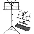 Foldable Sheet Music Stand Tripod Holder with Carry Bag for Stage Performence