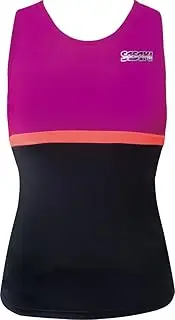 [Sasaki] STN-70017 Rhythmic Gymnastics Women's Drywear, I Back Top, Cup Pocket, Black x Raspberry (BRS) JL