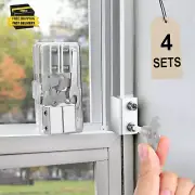 Window Locks,4 Sets Sliding Window Locks with Key, Window Locks for up and down
