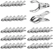 50 Pcs Garden Clips, 2.3 inch Greenhouse Clamps, Stainless Steel Greenhouse Clip for Netting, Heavy Duty Row Cover Clips with a Strong Grip for Shade Cloth or Plant Cover on Gardening Hoops karmiero