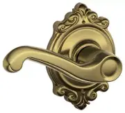 Schlage F10-FLA-BRK Flair Passage Door Lever Set - Brass