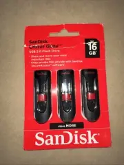 Sandisk Cruzer Glide USB 2.0 Flash Drive 16 GB 3 New Sealed SDCZ60-016G-AW46T