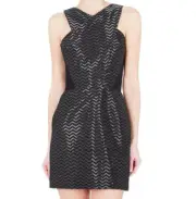 NWT Sass & Bide Tea Dyed Zig Zag Chevron Print Cross Front Dress US 2 $650