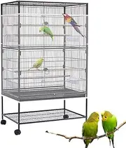 Bird Cage Seed Catcher Large Bird Cage Cover 118 * 31 inches Adjustable Bird Cage Net Cover,Black Nylon Mesh Birdcage Skirt Guard for Parrot Macaw Round Square Cages (1, White, 118 * 31 inches)