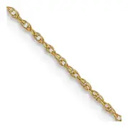 14K Yellow Gold 20 inch Carded .7mm Cable Rope with Spring Ring Clasp Chain Necklace