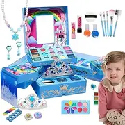Girl Makeup Kit - Childrens Makeup Set, Real Princess Toy | Princess Toys Real Washable Make Up Set, Princess Cosmetic Play Kit for Girls Teenage Kids Friends Family Birthdays Gift Playing Kit Games