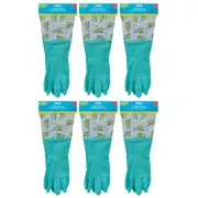 6x Spiffy Universal Cleaning Reusable Pair of Gloves Latex Kitchen Assorted