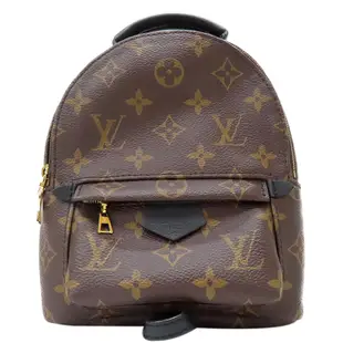 【二手名牌BRAND OFF】LOUIS VUITTON LV 路易威登 棕色 原花 PVC塗層帆布 Palm Springs Mini 後背包 M44873