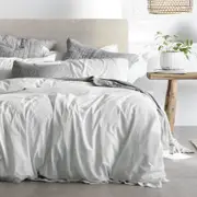 Sheridan Shaws Quilt Cover Set in White Size: Super King Cotton