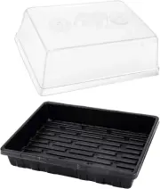 [Thick Plastic] 3-Set Strong Seed Starter Trays with 5" Humidity Domes for Seed