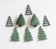 Trees / Dress It Up Christmas Presents / Craft Buttons / Winter Evergreens