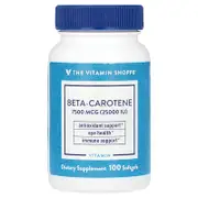 The Vitamin Shoppe, Beta-Carotene , 7,500 mcg (25,000 IU), 100 Softgels