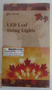 STRING LIGHTS LED LEAF--YELLOW OR RED