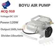 Air Compressor Pump DC12V,160L/min Permanent Magnetic Fish Pond Inflated Aerator