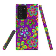 For Samsung Galaxy Note 20 Ultra Case, Shielding Back Cover,Purple Floral Design
