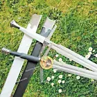 The Witcher Geralt's Sliver Sword Killer Blade Fantacy Sword Movie Replica Pair