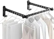 Wall Mounted Rack - Folding Hanger Laundry, Wall Mounted Clothes Drying Hanger | Indoor Dormitory Wall Mounted Punch Bathroom Storage Rack Space Saving Clothes Drying Rack for Laundry