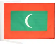 Maldives Flag 18'' x 12'' Cords - Maldivian Small Flags 30 x 45cm - Banner 18x12 in - AZ FLAG