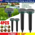 4 X Ultrasonic Solar Snake Repeller Multi Pulse Pest Controls Rodent Repellent