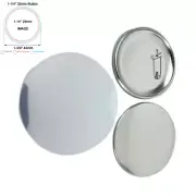 100 pcs/Pack 1-1/4" 32mm Metal Pin Back Button Metal Bottom for Badge Machine