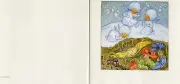 Antique Rare Ida Bohatta Winter: Snowdrop Fairies Watching GREETING Card 6940