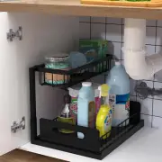 under Sink Organizer, Pull Out Cabinet Organizer 2-Tier Slide Out Sliding Shelf