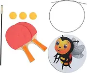 NULYLU Table Tennis Trainer Pong Racket Kit -Pong Single Device - Pong Trainer Sports Toys -Pong Kit Table Tennis Training Device Sports Racket Pong Shaft Blue Stainless Steel