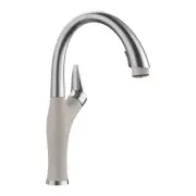 Blanco 526400 Artona 1.5 GPM Pull-Down Kitchen Faucet, Silgranit/PVD Stainless