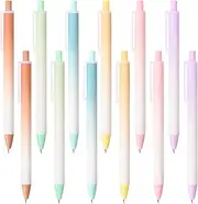 12 Pcs Gel Pens, Black Gel Ink Pens, Ballpoint Pens 0.5mm for Students Adult Note School Office