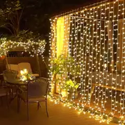 600 LED Curtain Light Fairy String Lights Outdoor Christmas Wedding Party