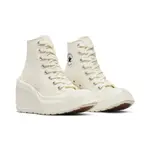 CONVERSE 2024限定 女款幾何坡跟 DE LUXE WEDGE 楔型厚底 A06479C 白 KARINA同款