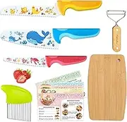 Children's Knife Set, 7-Piece Children's Safety Kitchen Knife for Cutting Cooking Fruit or Vegetables, Knife Set for Children from 3 Years