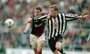 Marc Keller of West Ham United Paul Dalglish of Newcastle United b- Old Photo