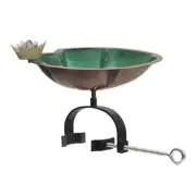 ACHLA Lilypad Birdbath Over Rail Bracket, Copper Plated/Patina - BB-10-OR2