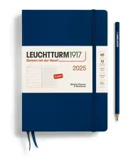 [LEUCHTTURM1917] Medium (A5) Weekly Planner Hardcover Notebook 2025 in Navy